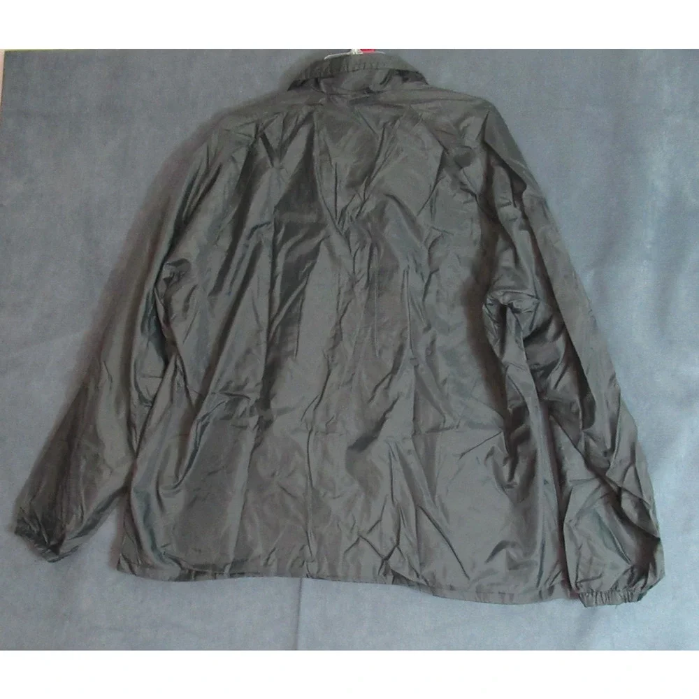 Vintage RadioShack Jacket Mens XL Black Nylon Windbreaker 90s Retro Made In USA